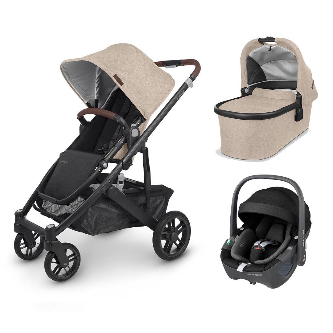 UPPAbaby CRUZ V2 + Pebble 360/360 Pro Travel System - Liam-Travel Systems-With Carrycot-Pebble i-Size Car Seat | Natural Baby Shower