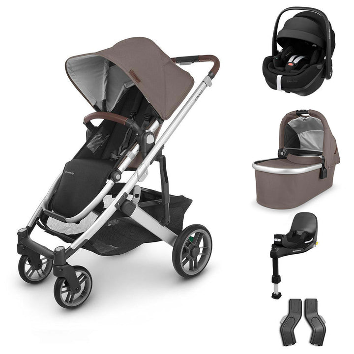 UPPAbaby CRUZ V2 + Pebble 360 Pro 2 Travel System-Travel Systems-Theo-With Carrycot | Natural Baby Shower