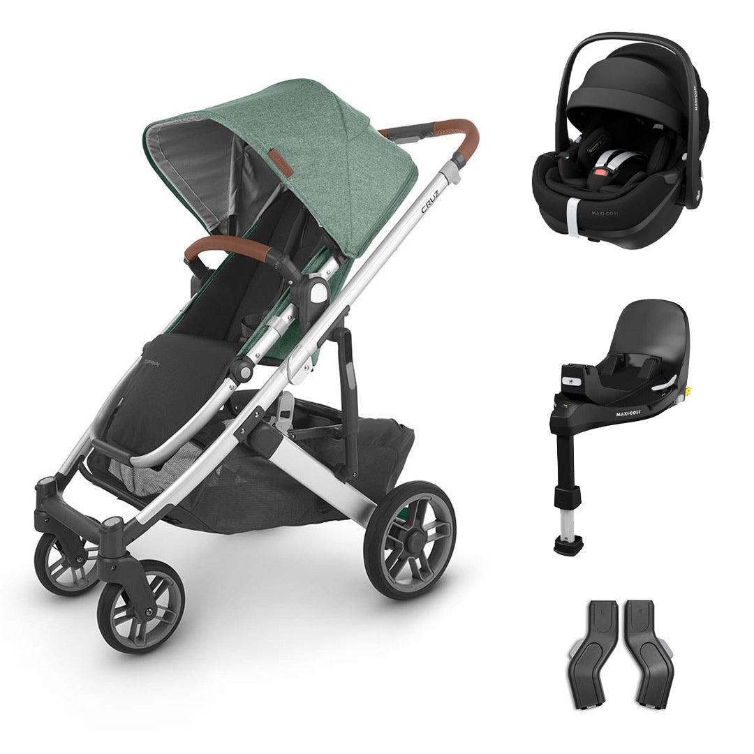 UPPAbaby CRUZ V2 + Pebble 360 Pro Travel System - Emmett-Travel Systems-Pebble 360 Pro Base-No Carrycot | Natural Baby Shower