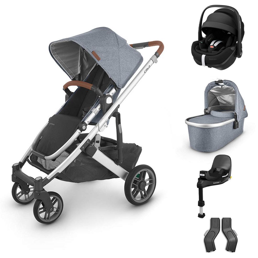 UPPAbaby CRUZ V2 + Pebble 360 Pro Travel System - Gregory-Travel Systems-Pebble 360 Pro Base-With Carrycot | Natural Baby Shower