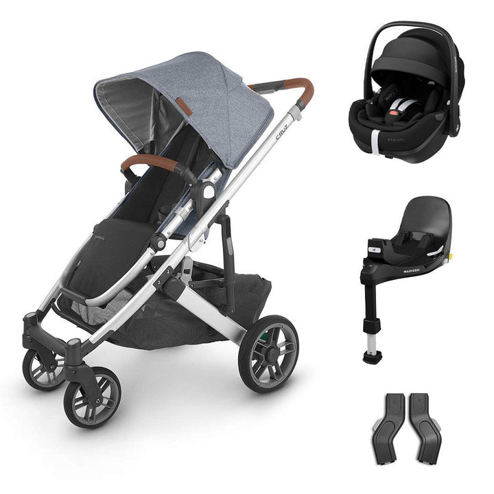 UPPAbaby CRUZ V2 + Pebble 360 Pro Travel System - Gregory-Travel Systems-Pebble 360 Pro Base-No Carrycot | Natural Baby Shower