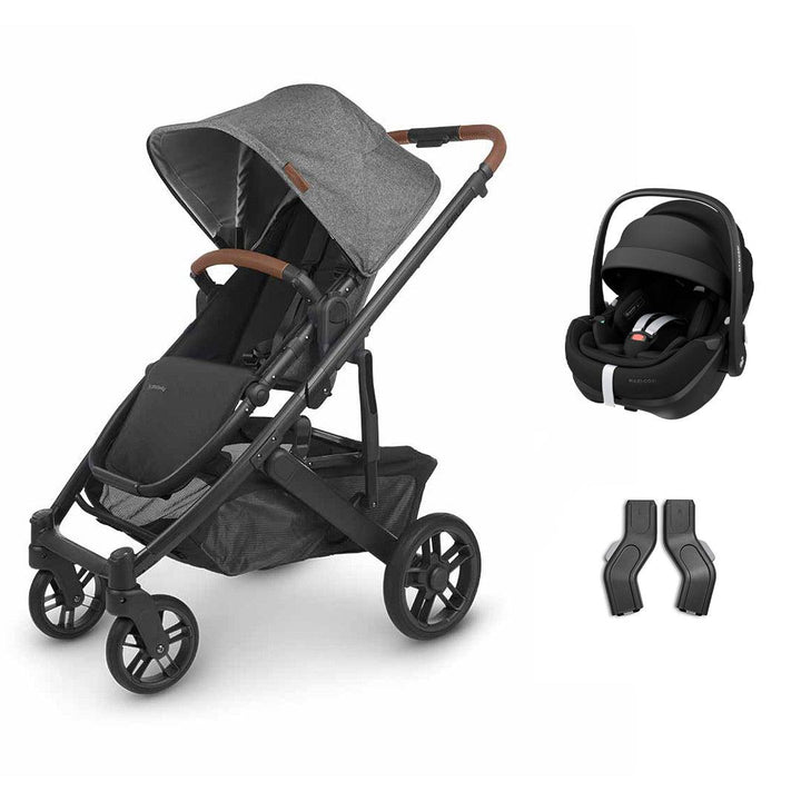 UPPAbaby CRUZ V2 + Pebble 360 Pro Travel System - Greyson-Travel Systems-No Base-No Carrycot | Natural Baby Shower