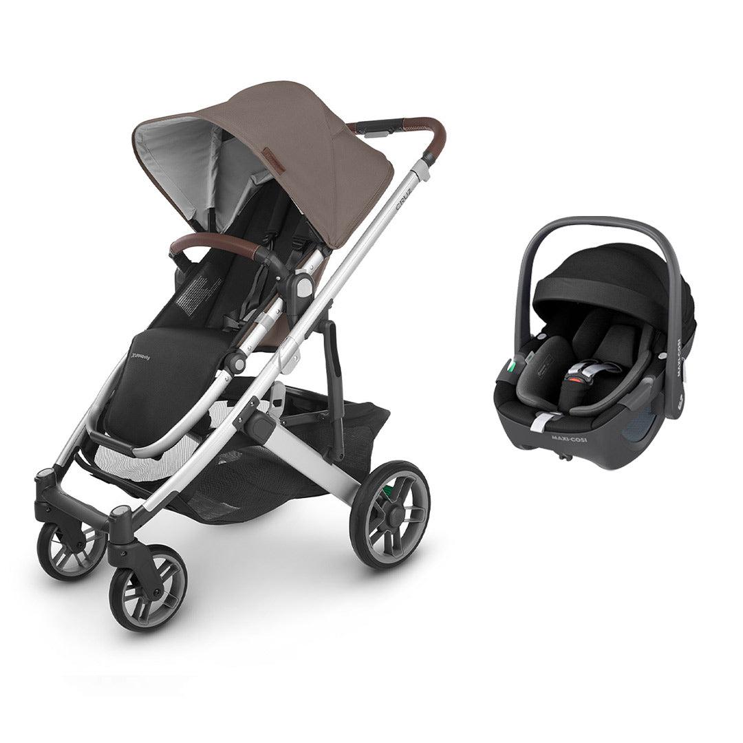 UPPAbaby CRUZ V2 + Pebble 360/360 Pro Travel System - Theo-Travel Systems-No Carrycot-Pebble i-Size Car Seat | Natural Baby Shower