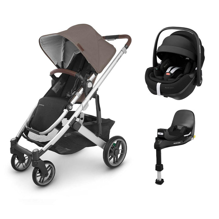 UPPAbaby CRUZ V2 + Pebble 360/360 Pro Travel System - Theo-Travel Systems-No Carrycot-Pebble Pro Car Seat | Natural Baby Shower