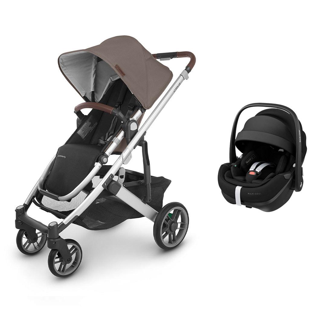 UPPAbaby CRUZ V2 + Pebble 360/360 Pro Travel System - Theo-Travel Systems-No Carrycot-Pebble Pro Car Seat | Natural Baby Shower