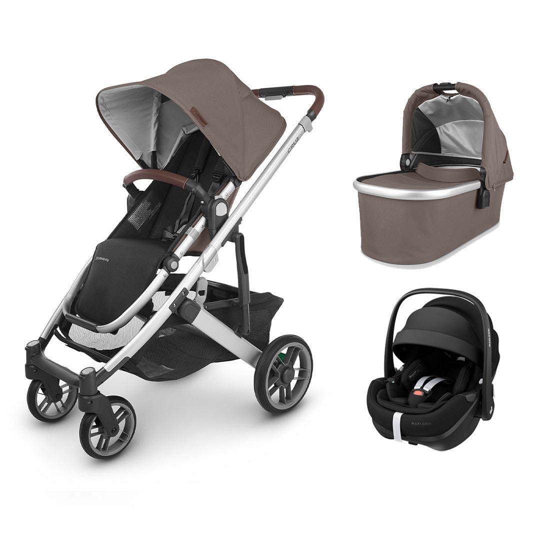 UPPAbaby CRUZ V2 + Pebble 360/360 Pro Travel System - Theo-Travel Systems-With Carrycot-Pebble Pro Car Seat | Natural Baby Shower