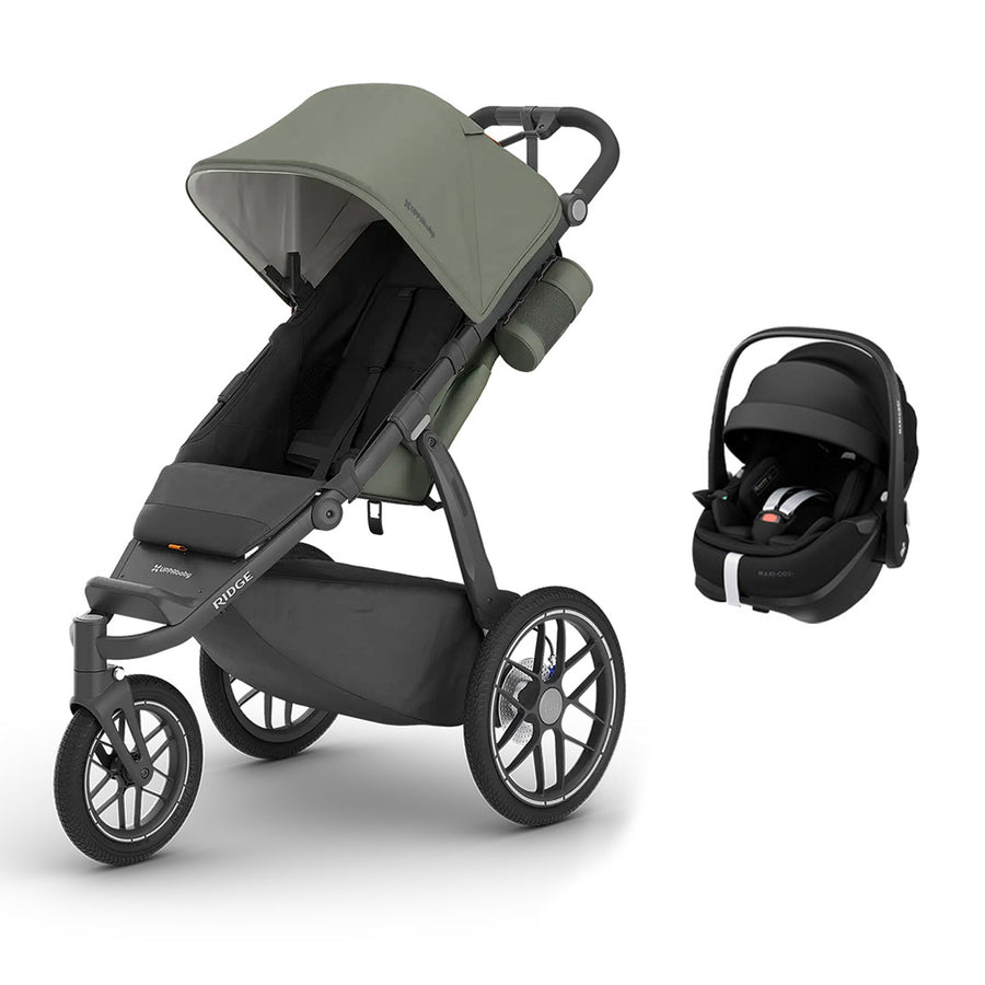 UPPAbaby Ridge + Pebble 360 Pro 2 Travel System-Travel Systems-Evelyn-No Base | Natural Baby Shower