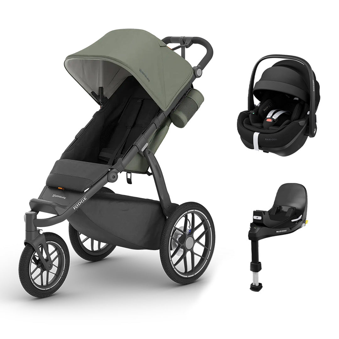 UPPAbaby Ridge + Pebble 360 Pro 2 Travel System-Travel Systems-Evelyn-With Base | Natural Baby Shower