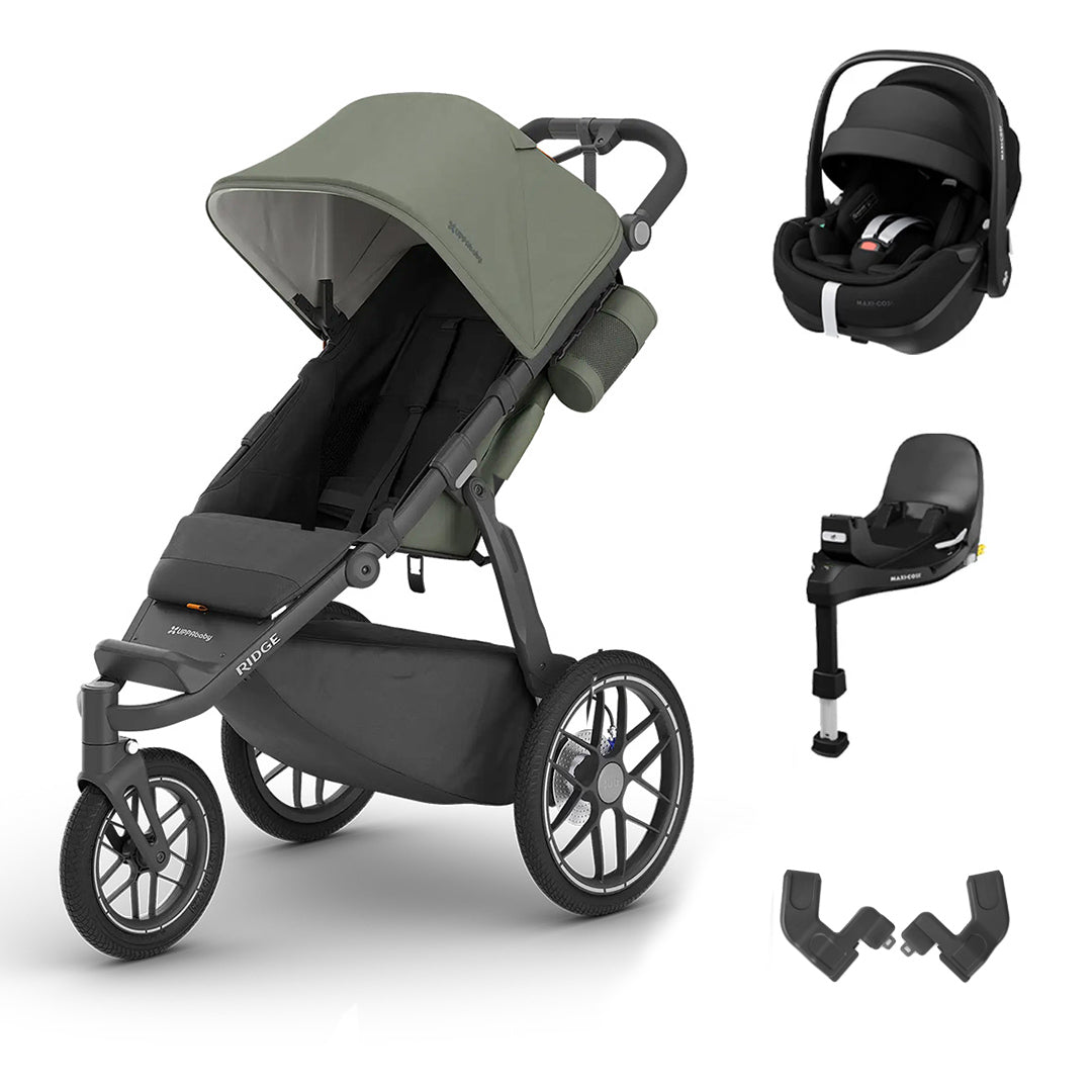UPPAbaby Ridge + Pebble 360 Pro 2 Travel System-Travel Systems-Evelyn-With Base | Natural Baby Shower