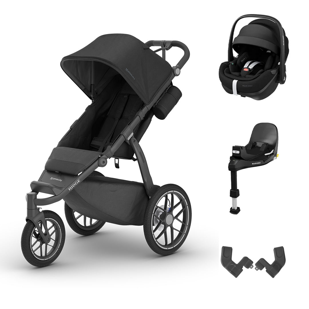 UPPAbaby Ridge + Pebble 360 Pro 2 Travel System-Travel Systems-James-With Base | Natural Baby Shower