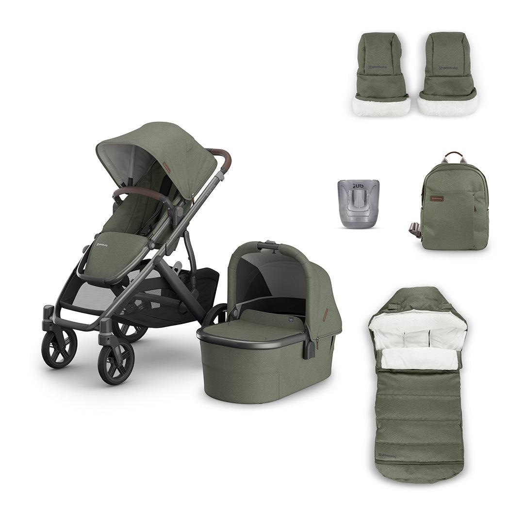 uppababy vista v2 green UPPAbaby VISTA V3 Pushchair + Accessory Pack Bundle