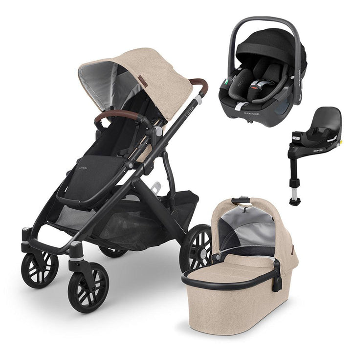UPPAbaby VISTA + Pebble 360/360 Pro Travel System - Liam-Travel Systems-Pebble i-Size Car Seat-FamilyFix 360 Pro Base | Natural Baby Shower