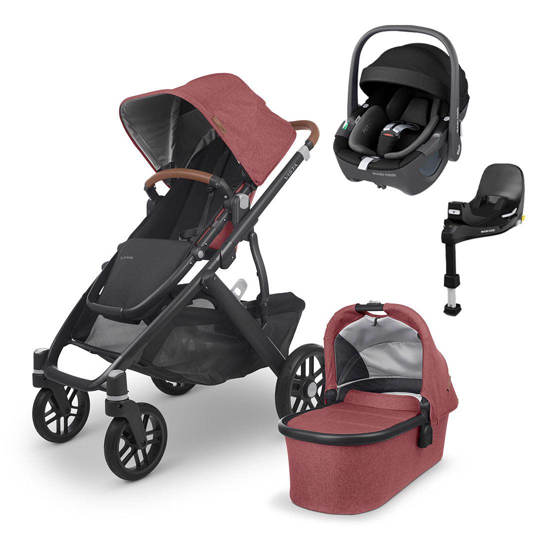 UPPAbaby VISTA + Pebble 360/360 Pro Travel System - Lucy-Travel Systems-Pebble i-Size Car Seat-FamilyFix 360 Pro Base | Natural Baby Shower
