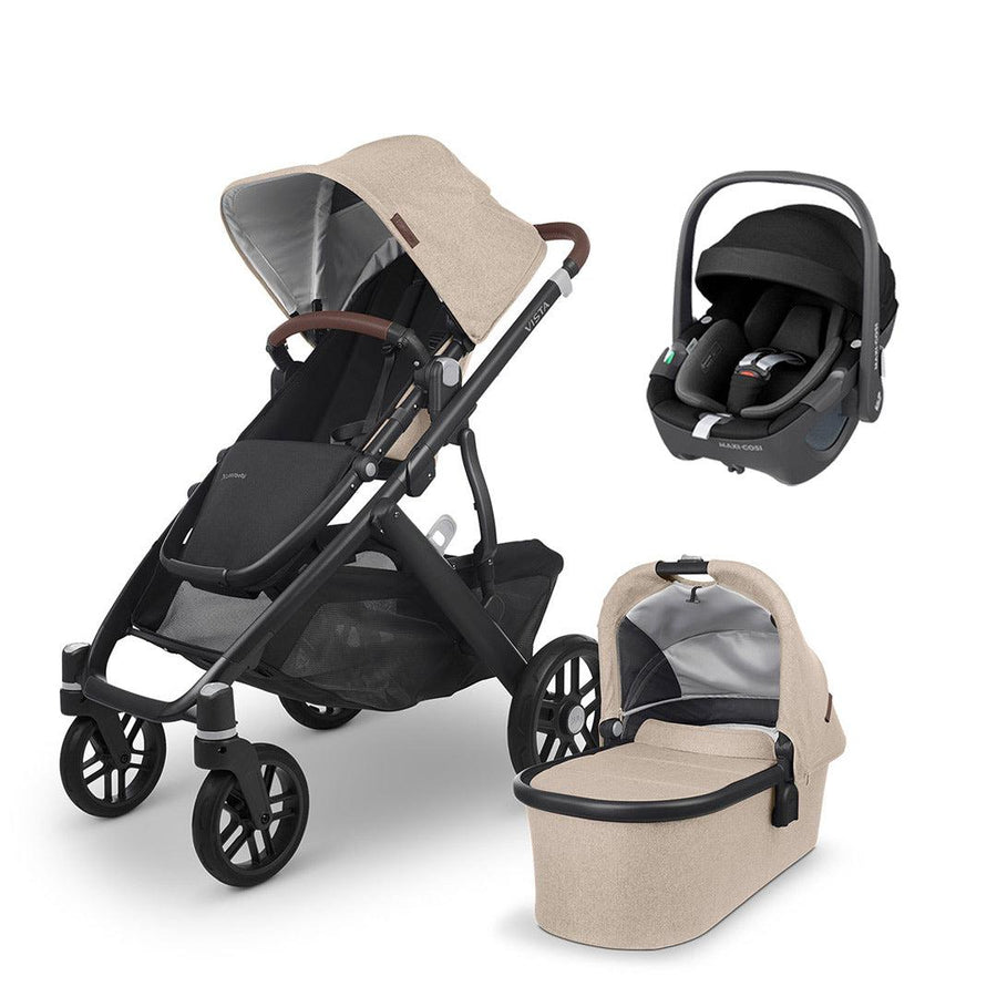 UPPAbaby VISTA + Pebble 360/360 Pro Travel System - Liam-Travel Systems-Pebble i-Size Car Seat-No Base | Natural Baby Shower