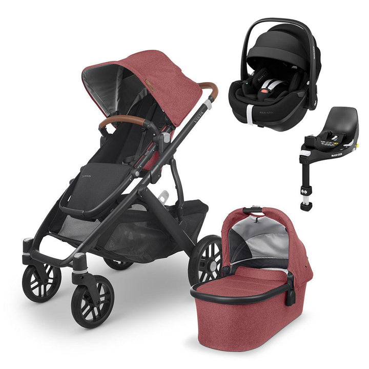 UPPAbaby VISTA + Pebble 360/360 Pro Travel System - Lucy-Travel Systems-Pebble Pro Car Seat-FamilyFix 360 Base | Natural Baby Shower