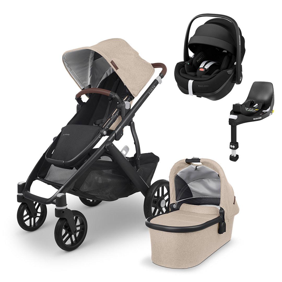 UPPAbaby VISTA + Pebble 360/360 Pro Travel System - Liam-Travel Systems-Pebble Pro Car Seat-FamilyFix 360 Base | Natural Baby Shower