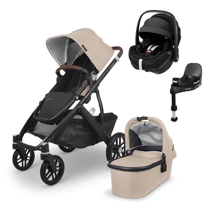 UPPAbaby VISTA + Pebble 360/360 Pro Travel System - Liam-Travel Systems-Pebble Pro Car Seat-FamilyFix 360 Pro Base | Natural Baby Shower
