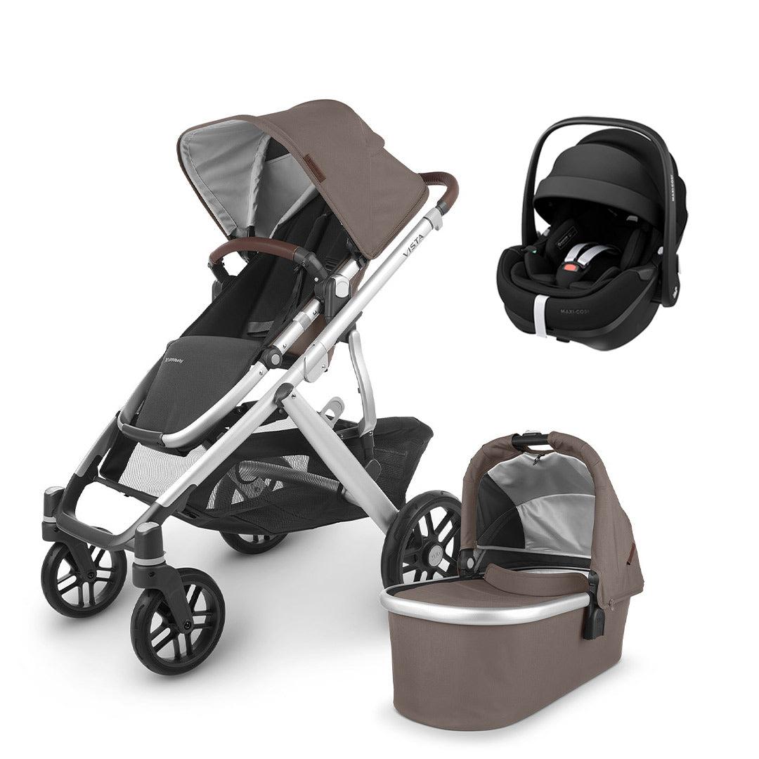 UPPAbaby VISTA + Pebble 360/360 Pro Travel System - Theo-Travel Systems-Pebble Pro Car Seat-No Base | Natural Baby Shower