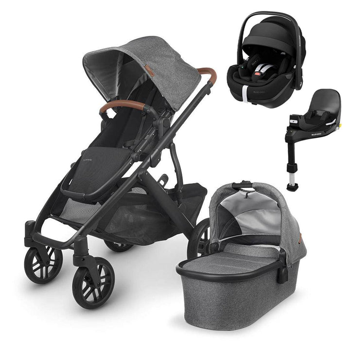 UPPAbaby VISTA + Pebble 360 Pro Travel System - Greyson-Travel Systems-Pebble 360 Pro Base-1x Carrycot | Natural Baby Shower