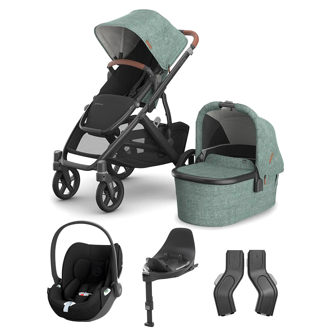 uppababy vista emmett green UPPAbaby VISTA V3 + Cloud T Travel System