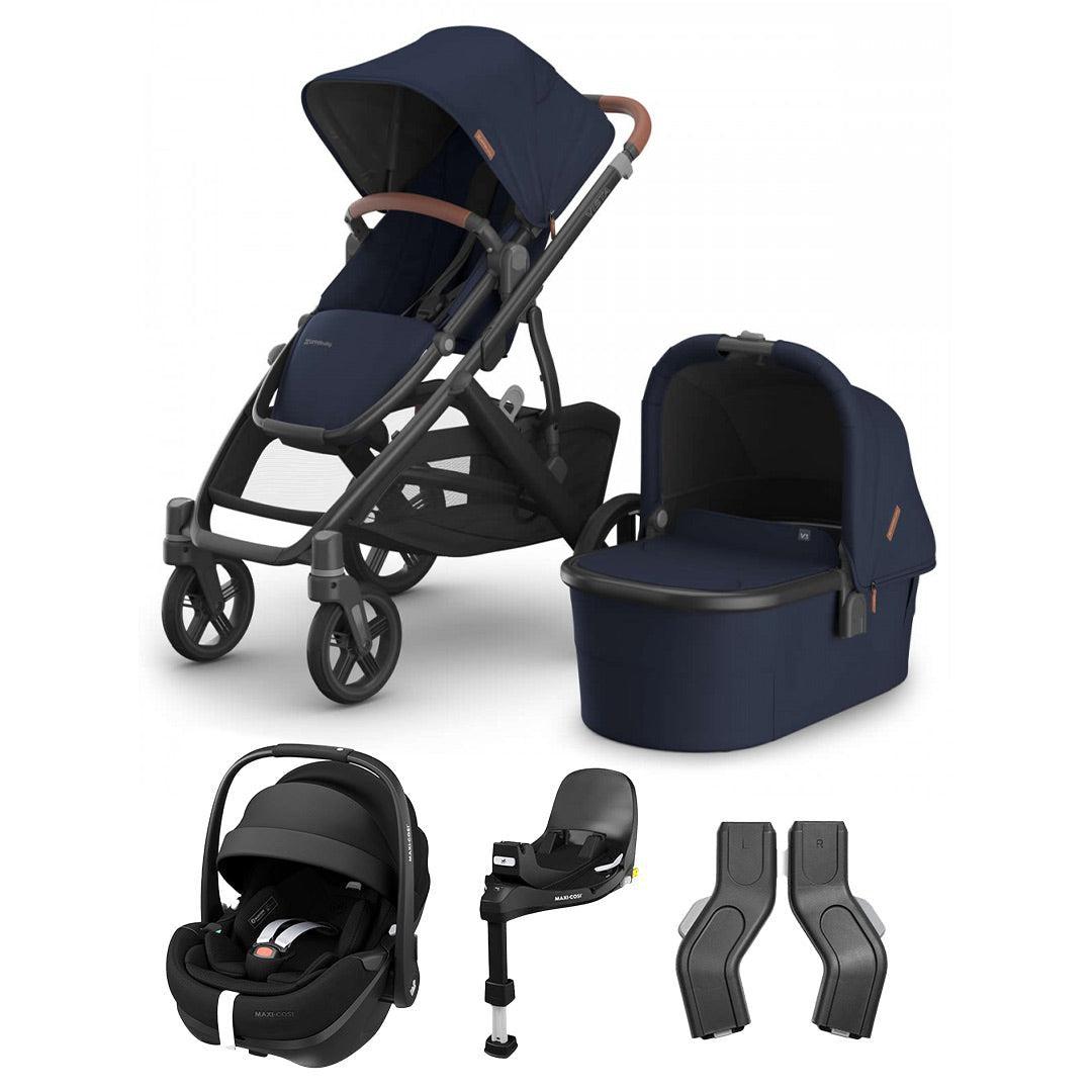 uppababy vista dark blue UPPAbaby VISTA V3 + Pebble 360 Pro 2 Travel System
