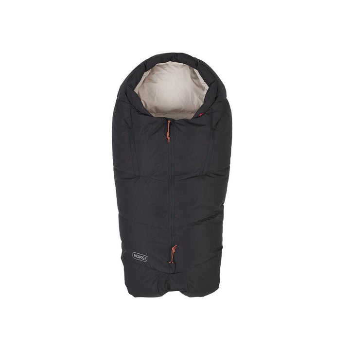 Voksi Adventure North Footmuff - Black - Seashell Sand-Footmuffs-Black/Seashell Sand- | Natural Baby Shower