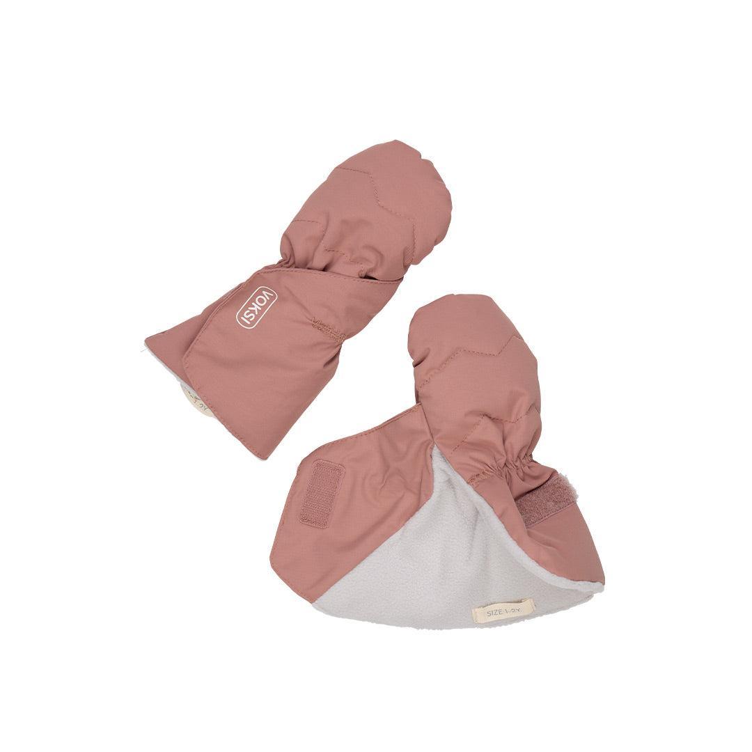 Voksi Baby Mittens - Blush Pink Light Grey-Gloves + Mittens-0-1y- | Natural Baby Shower
