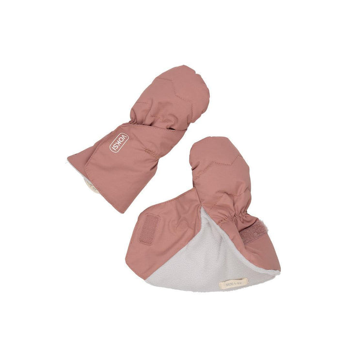 Voksi Baby Mittens - Blush Pink Light Grey-Gloves + Mittens-0-1y- | Natural Baby Shower