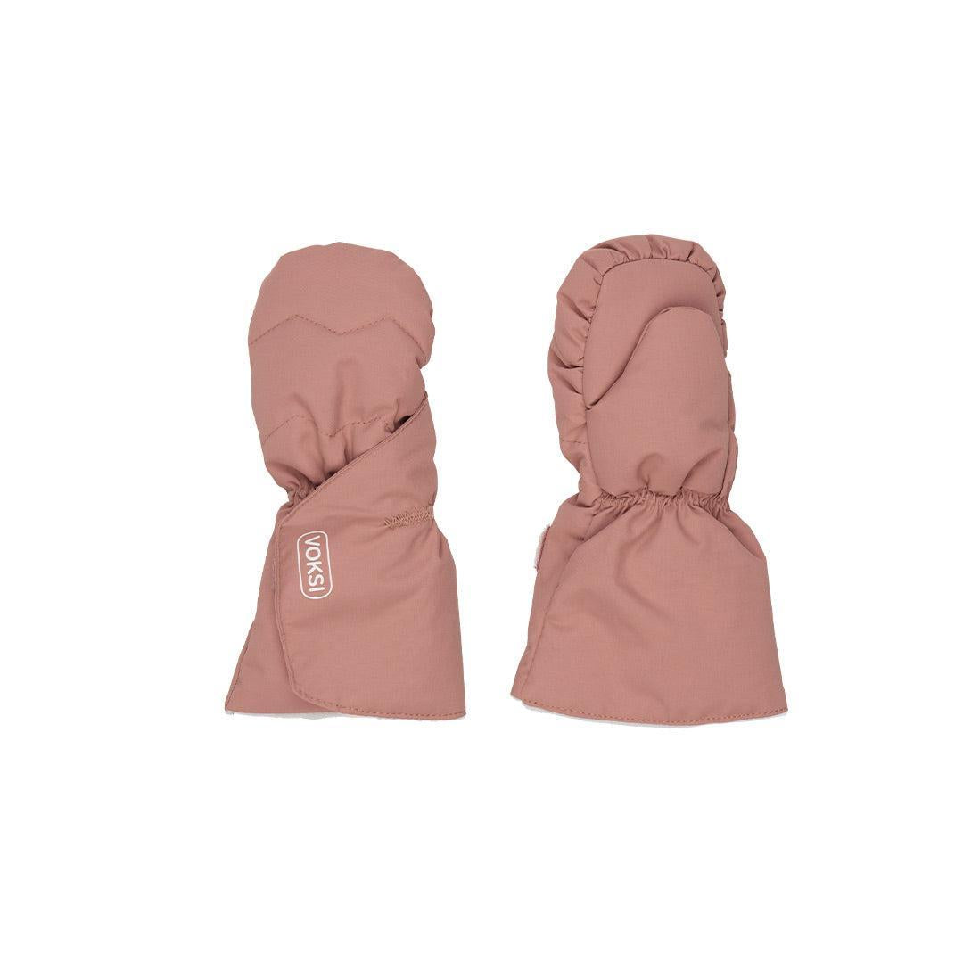 Voksi Baby Mittens - Blush Pink Light Grey-Gloves + Mittens-0-1y- | Natural Baby Shower
