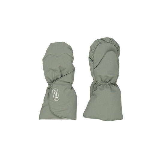 Voksi Baby Mittens - Meadow Green Light Grey-Gloves + Mittens-0-1y- | Natural Baby Shower