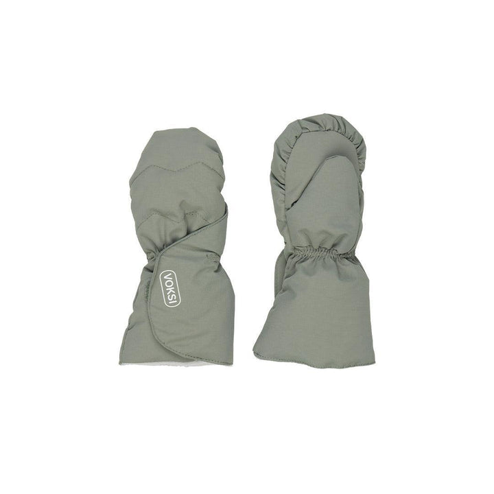 Voksi Baby Mittens - Meadow Green Light Grey-Gloves + Mittens-0-1y- | Natural Baby Shower