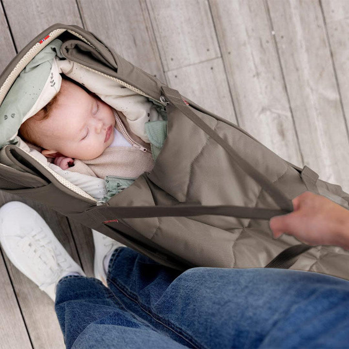 Voksi Carry Me Travel Carrycot - Seashell Sand-Carrycots-Seashell Sand- | Natural Baby Shower