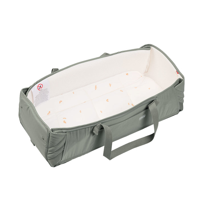 Voksi Carry Me Travel Carrycot - Meadow Green-Carrycots-Meadow Green- | Natural Baby Shower