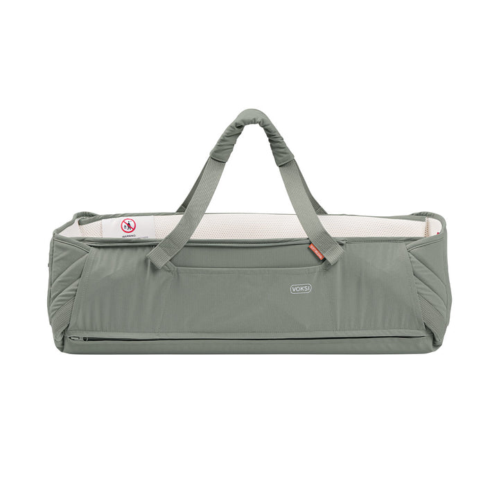 Voksi Carry Me Travel Carrycot - Meadow Green-Carrycots-Meadow Green- | Natural Baby Shower
