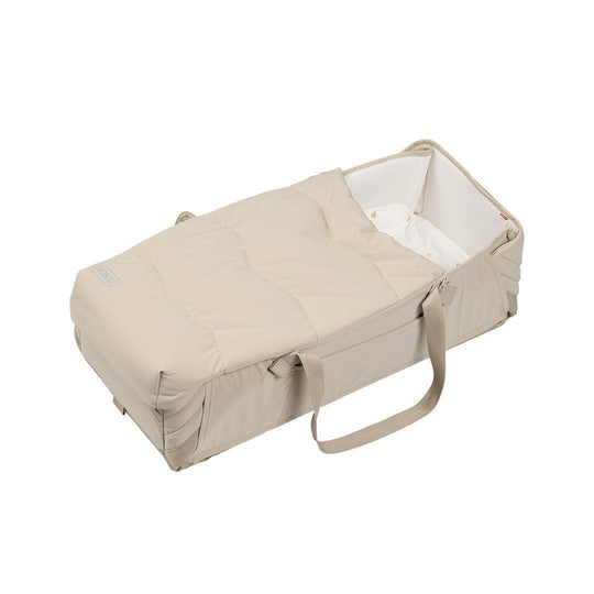 Voksi Carry Me Travel Carrycot - Seashell Sand-Carrycots-Seashell Sand- | Natural Baby Shower
