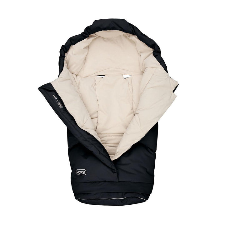 Voksi City Footmuff - Black Cream-Footmuffs- | Natural Baby Shower