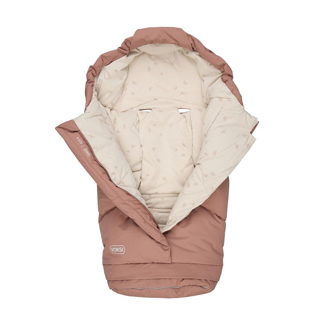 Voksi City Footmuff - Blush Pink Wings-Footmuffs- | Natural Baby Shower