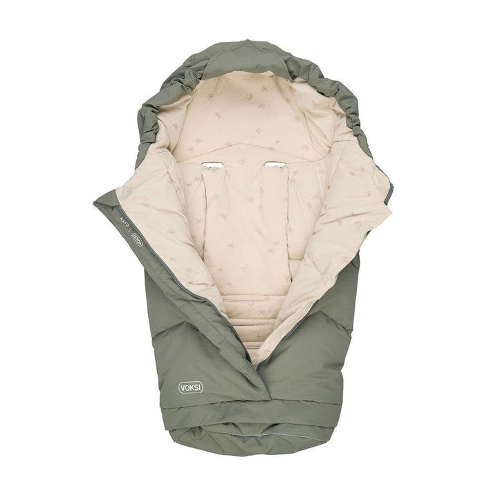 Voksi City Footmuff - Meadow Green Wings-Footmuffs- | Natural Baby Shower