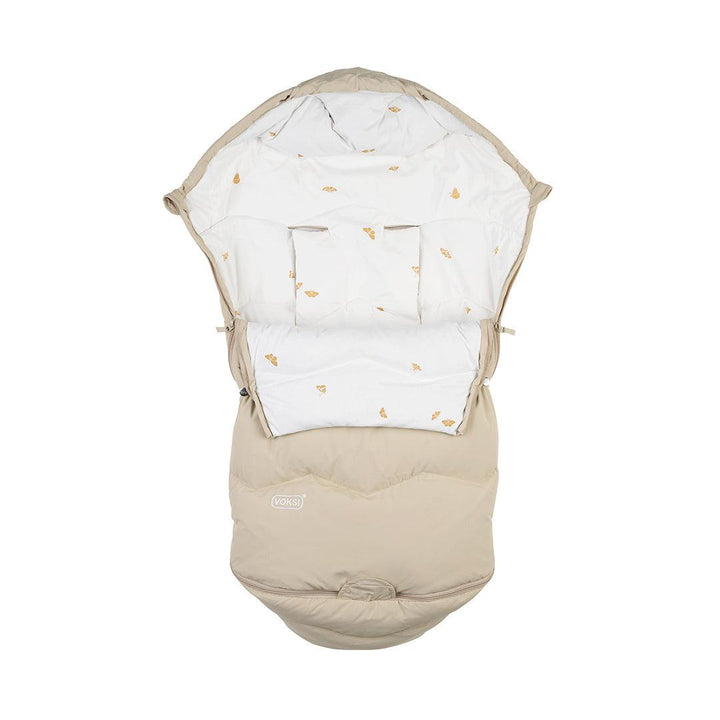 Voksi Explorer Footmuff - Seashell Sand - Wings-Footmuffs-Seashell Sand/Wings- | Natural Baby Shower