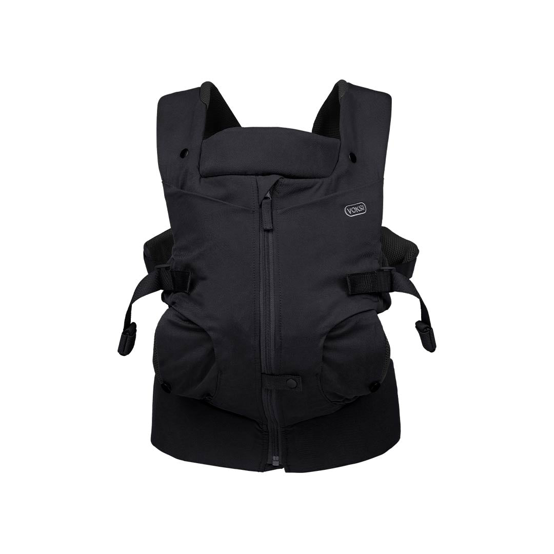 Voksi Huddle Zip On Baby Carrier - Black-Baby Carriers-Black- | Natural Baby Shower