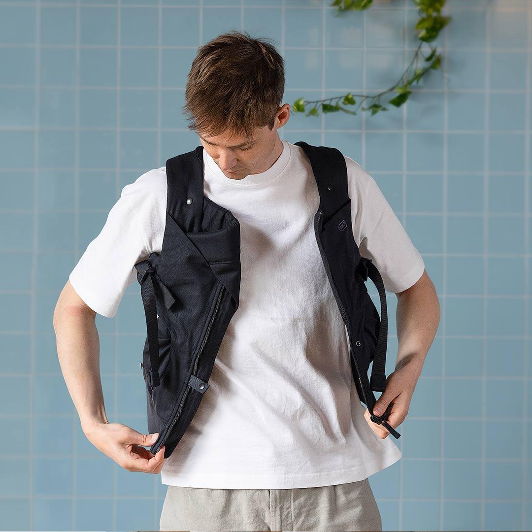 Voksi Huddle Zip On Baby Carrier - Black-Baby Carriers-Black- | Natural Baby Shower