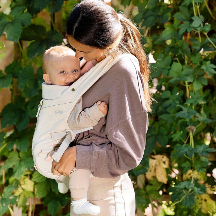 Voksi Huddle Zip On Baby Carrier - Cream-Baby Carriers-Cream- | Natural Baby Shower