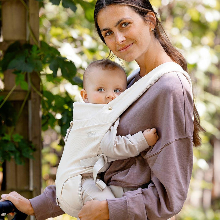 Voksi Huddle Zip On Baby Carrier - Cream-Baby Carriers-Cream- | Natural Baby Shower