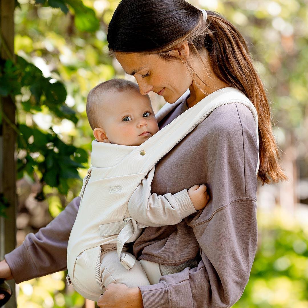 Voksi Huddle Zip On Baby Carrier - Cream-Baby Carriers-Cream- | Natural Baby Shower