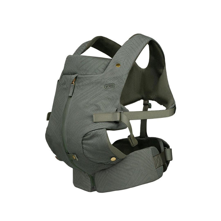 Voksi Huddle Zip On Baby Carrier - Meadow Green Jacquard-Baby Carriers-Meadow Green Jacquard- | Natural Baby Shower