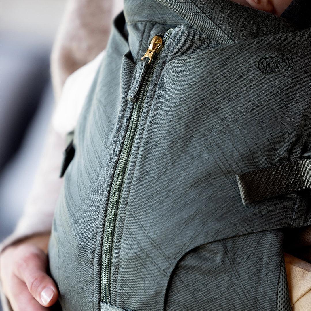 Voksi Huddle Zip On Baby Carrier - Meadow Green Jacquard-Baby Carriers-Meadow Green Jacquard- | Natural Baby Shower