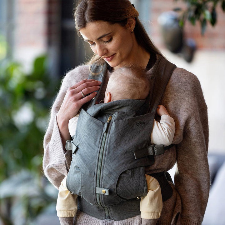 Voksi Huddle Zip On Baby Carrier - Meadow Green Jacquard-Baby Carriers-Meadow Green Jacquard- | Natural Baby Shower