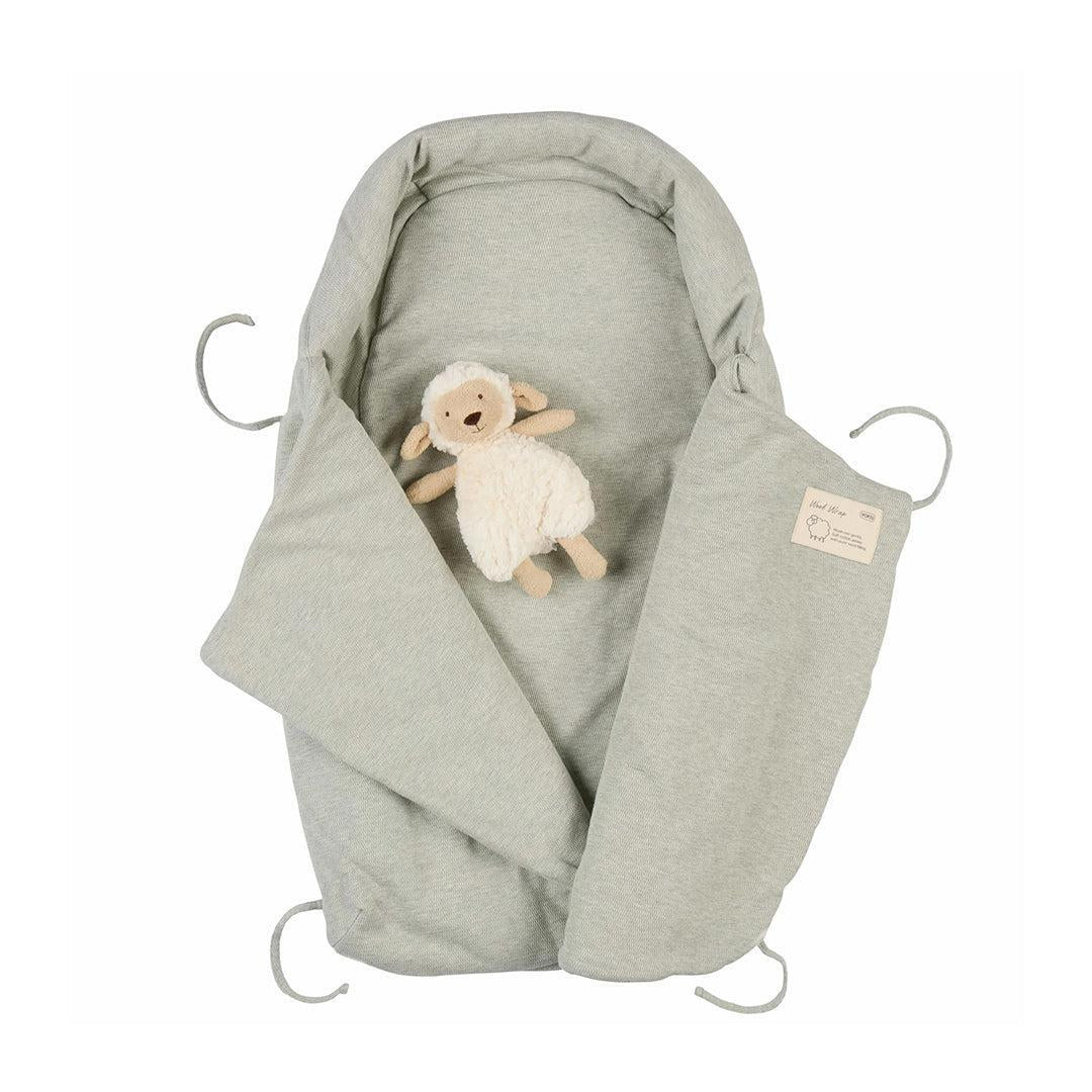 Voksi Wool Wrap Footmuff - Misty Green-Footmuffs-Misty Green- | Natural Baby Shower
