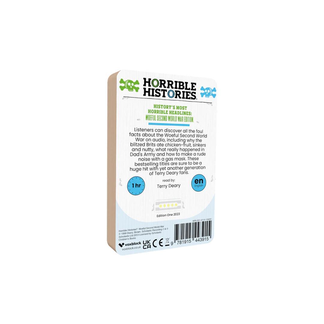 Voxblock Audiobooks - Horrible Histories: Woeful Second World War-Audio Player Cards + Characters-Horrible Histories: Woeful Second World War- | Natural Baby Shower