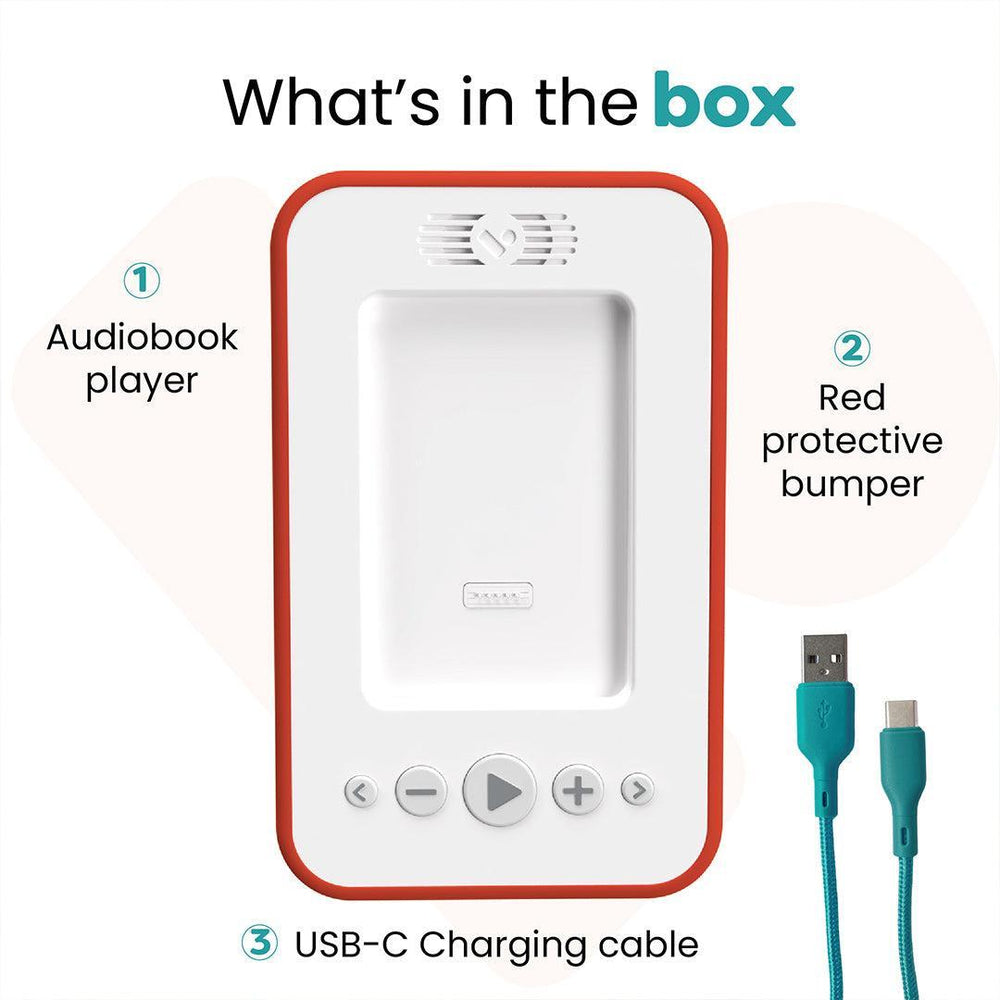 Voxblock Audiobook Player - Red-Audio Players- | Natural Baby Shower